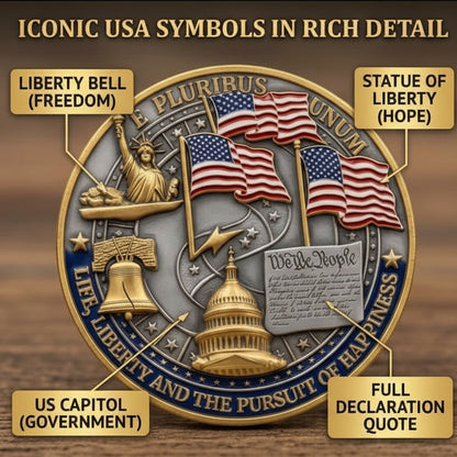 USA 250th Anniversary Commemorative Coin -  (1776-2026)